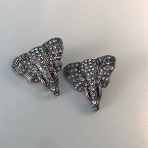 Silver Elephant Studs